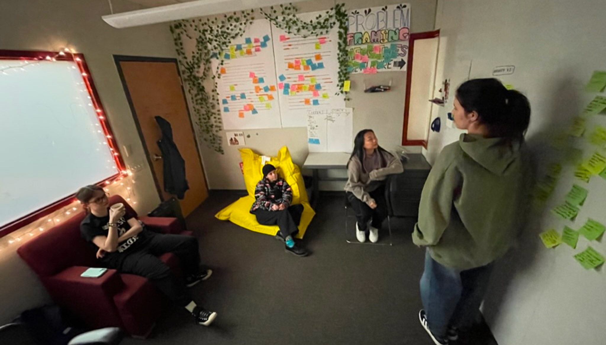 Team working on design process